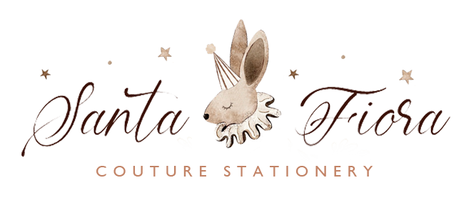 Logotipo Santa Fiora, papelería personalizada y detalles para eventos